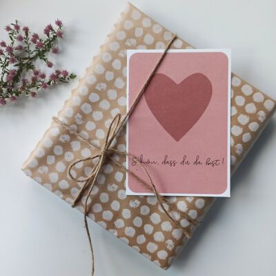 Baby card "Piacere che ci sei" DIN A6 in rosso | Carta di nascita | Biglietto di compleanno | congratulazioni piccola