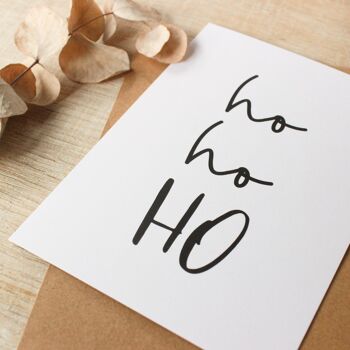 Carte de Noël "Ho Ho Ho", carte pour Noël 4