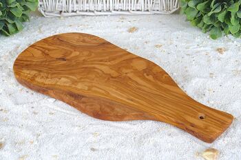 Planche de service avec anse (longueur : env. 34 cm), bois d'olivier 2