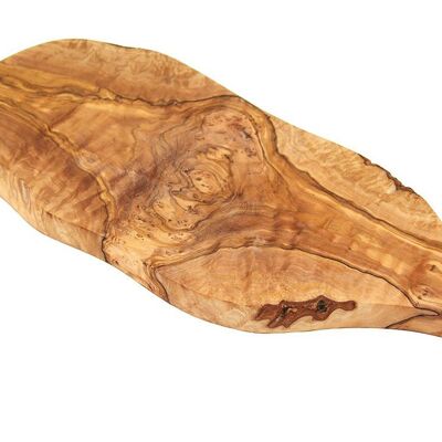 Piatto da portata RUSTICO con manico, lunghezza circa 40 - 44 cm, legno d'ulivo