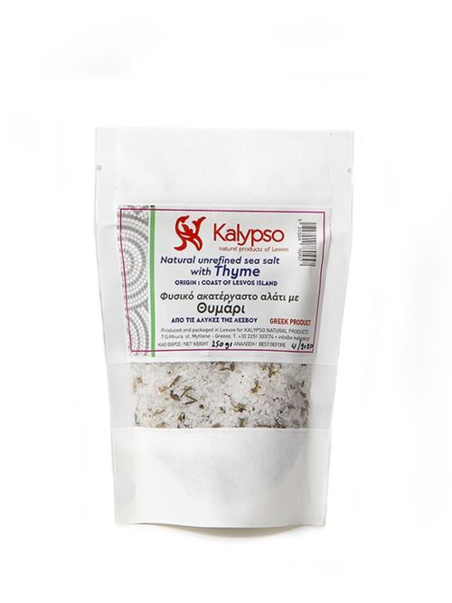 Natural unrefined Sea Salt with Greek Thyme 150g