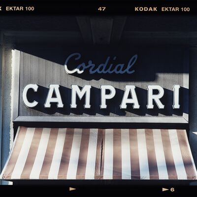 Cordial Campari, Milan, 2019, Limited edition mounted gloss photographic print, 38x38cm