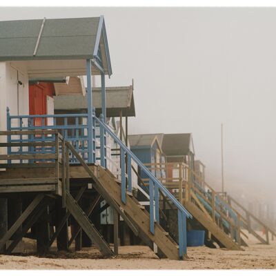 Beach Huts, Wells-next-the-sea, Norfolk, 2003, Limited edition mounted gloss photographic print, 38x38cm