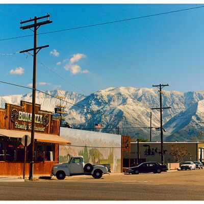 Lone Pine, California, 2000, Limited edition mounted gloss photographic print, 38x38cm