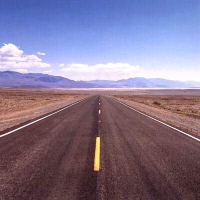 The Road to Death Valley, Mojave Desert, California, 2001, Limited edition mounted gloss photographic print, 38x38cm