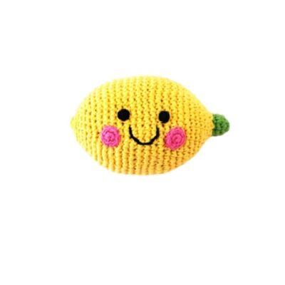 Hochet citron en crochet pour bébé