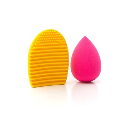 Makeup sponge + sponge cleaner