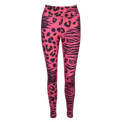 Hockender Tiger, versteckter Leopard! Umweltfreundliche Yogahose mit Animal-Print