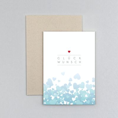 Greeting card hearts Mia