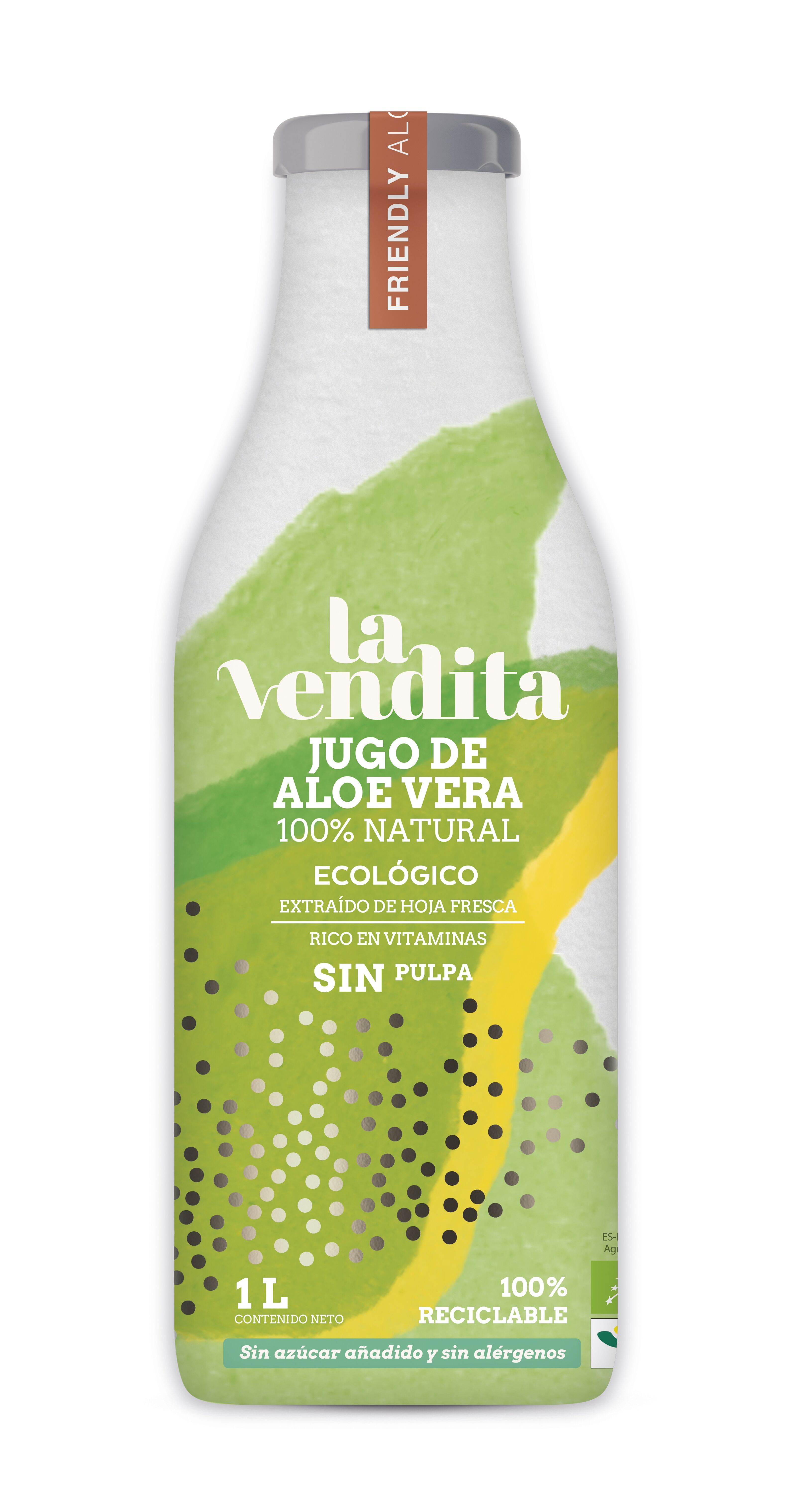 La Vendita Jugo De Aloe Vera Puro Para Beber Sin Pulpa. Bebida Natural De  Aloe Vera Puro Y Ecológico. Zumo Bebible 100% Organico Y Natural. Bebida