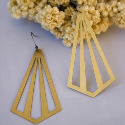 Brass pierced triangles