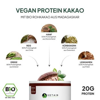 Cacao protéiné végétalien 3