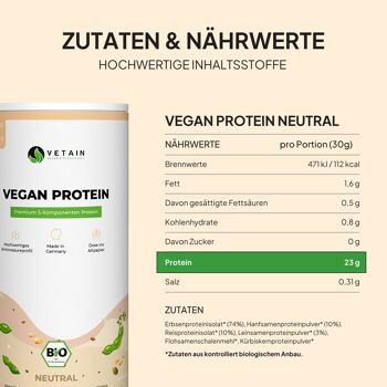 Végétalien Protéine Neutre 5
