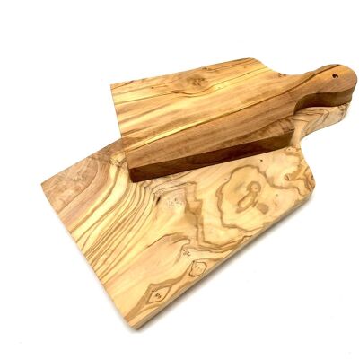 Set of 2 cutting board with handle, olive wood