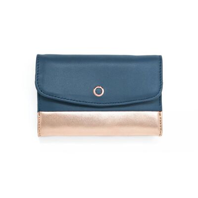 WALLIE ni 二 | SAPHIR | Portemonnaie Blau | Leder