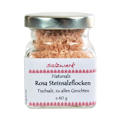 Pink rock salt flakes - natural salt flakes