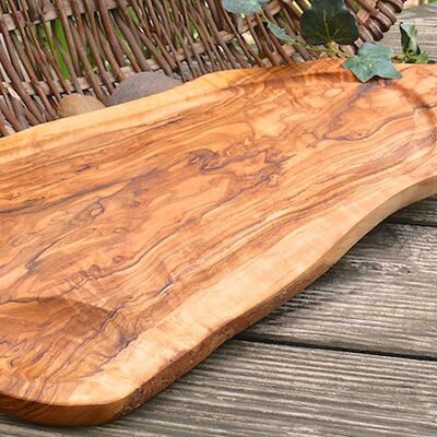 Carving board XXL with juice groove & handle (> 50 cm), olive wood