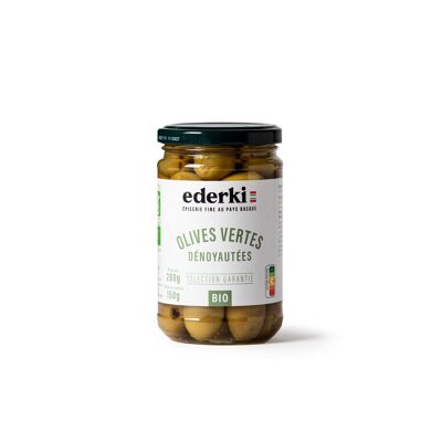Olives vertes dénoyautées bio