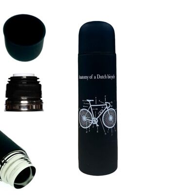 Double wall Insulated 500ML - Black Bicycle