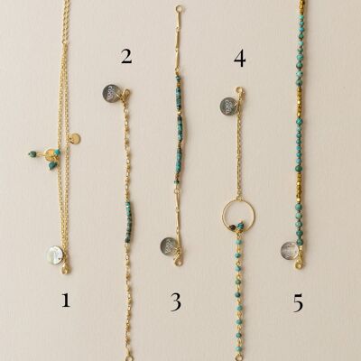 Bracelets turquoises Vivante - 3. Le surfeur