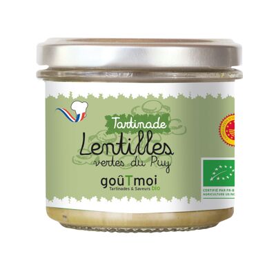 Tartinade végétale bio Lentilles vertes du Puy - AOP