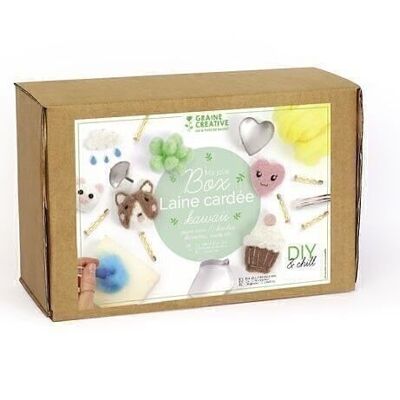 Diy - coffret laine cardee