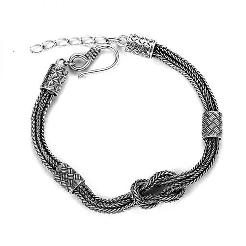 Gevlochten armband | zilveren armband | 925 zilver | 20 cm |