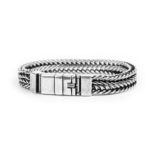 Dubbellaags armband | zilveren armband | 925 zilver | 21 cm