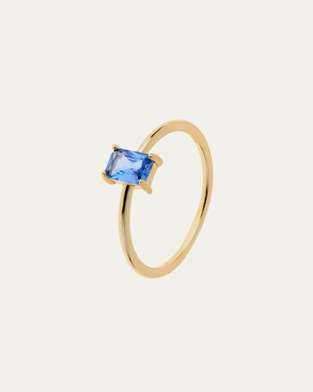 Bague Or Bleu - Fleur de Menthe - 5