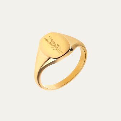 Alexia Gold Ring - Mint Flower -