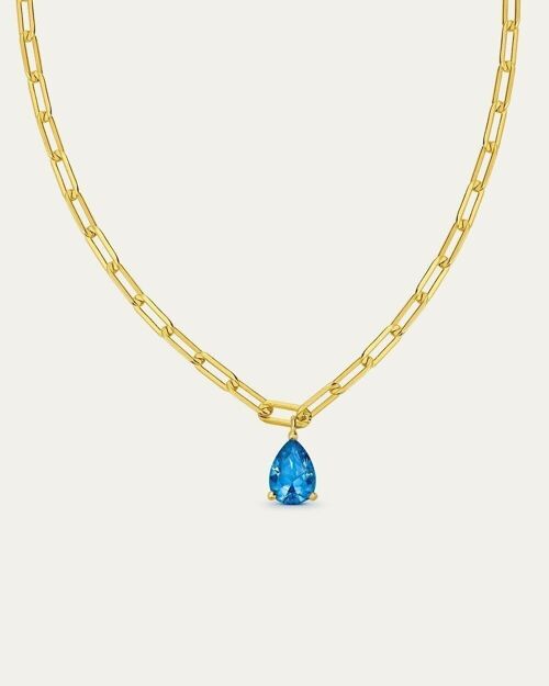 Collar amanda blue gold -    Flor de Menta  -