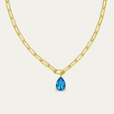 Collana Amanda in oro blu - Fiore di menta -