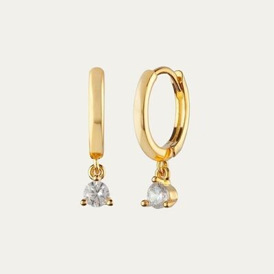 BIANCA GOLD EARRINGS - Pair - Mint Flower -