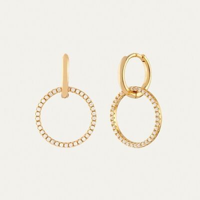 Theresa gold earrings - Mint Flower -