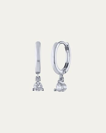 Boucles d'oreilles en argent Bianca - Paire - Fleur de menthe - 1