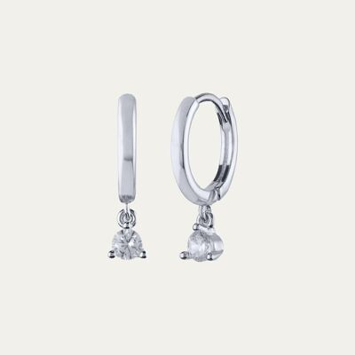 Bianca Silver Earrings - Pair - Mint Flower -