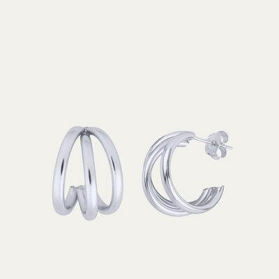 Nala Silver Earrings - Mint Flower -