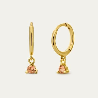 BOUCLES D'OREILLES EN OR BIANCA TANGERINE - Paire - Fleur de Menthe -
