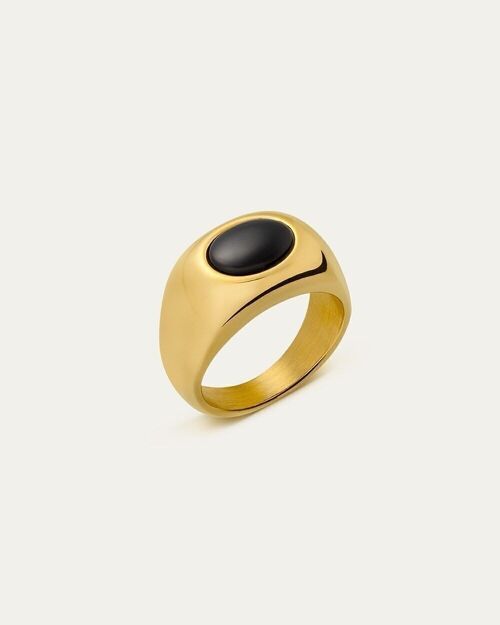 Anillo Ayra Black Gold  -    Flor de Menta  -