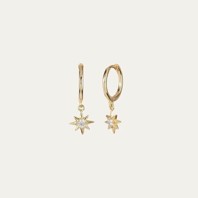 LOISE GOLD EARRINGS - Pair - Mint Flower -