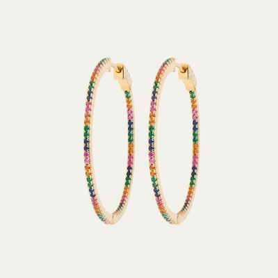 Trina Colors Gold Earrings - Mint Flower -