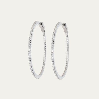 Trina silver earrings - Mint Flower -