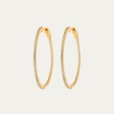 Trina white gold earrings - Mint Flower -