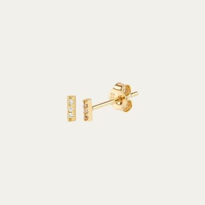 PATRIZIA GOLD OHRRINGE - Paar - Mint Flower -