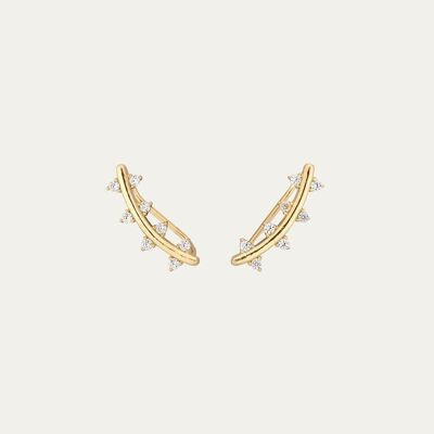 EAR CLIMBERS NAIRA GOLD - Paio - Menta Fiore -