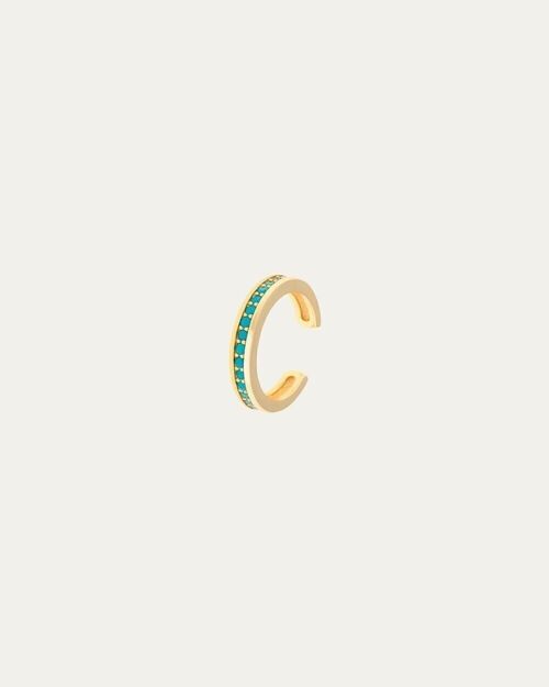 Ear cuff norma green gold -    Flor de Menta  -