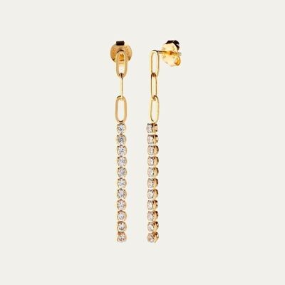 Agnes Gold Earrings - Mint Flower -
