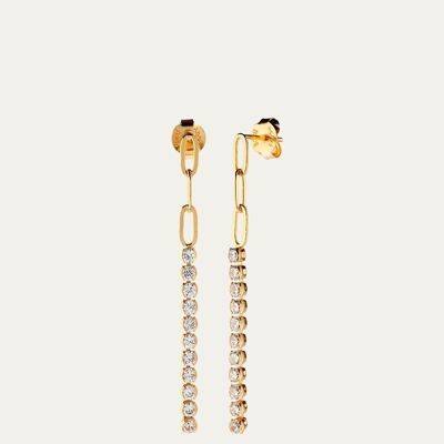 Agnes Gold Earrings - Mint Flower -