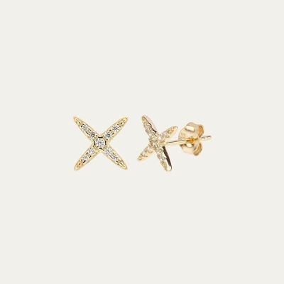 Pendientes Gemma Gold - Flor de Menta -