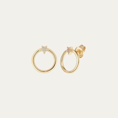 Grace Gold Earrings - Mint Flower -